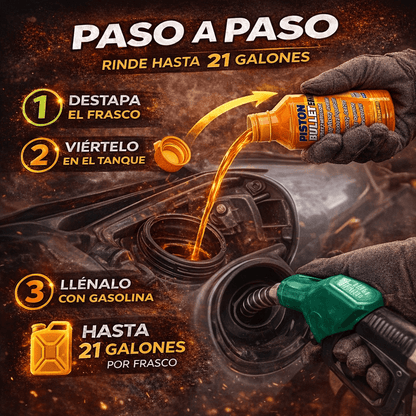 Pistón Bullet® - Limpia y potencia tu motor - Compra 1 y llévate 2 gratis