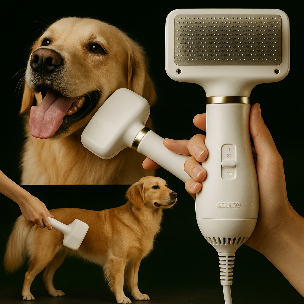 ULTRA SECADOR MASCOTAS 2 en 1, experiencia placentera para tu compañero peludo