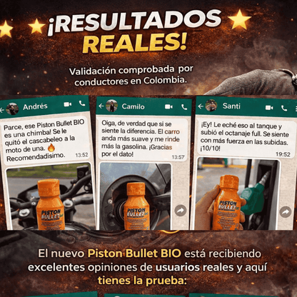 Pistón Bullet® - Limpia y potencia tu motor - Compra 1 y llévate 2 gratis